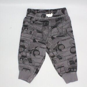 Carter’s Baby Boy Construction Print Joggers Gray Pull-On Pants 6 Months